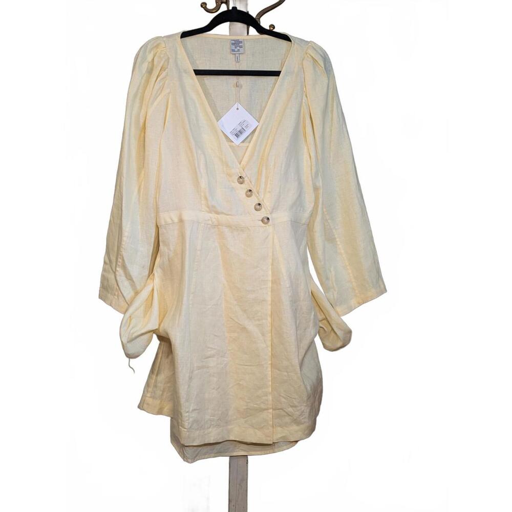 NWT Baum Und Pferdgarten Abrial Linen Mini Wrap Dress
